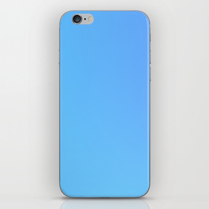 91 Blue Gradient 220506 Aura Ombre Valourine Digital Minimalist Art iPhone Skin