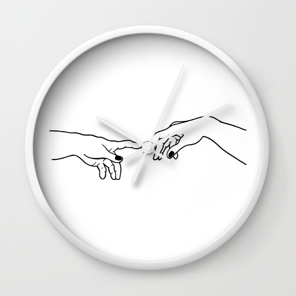 Aesthetic Hands Wall Clock By Corderoxime Society6