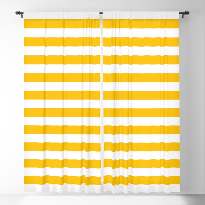 Yellow Stripes Blackout Curtain