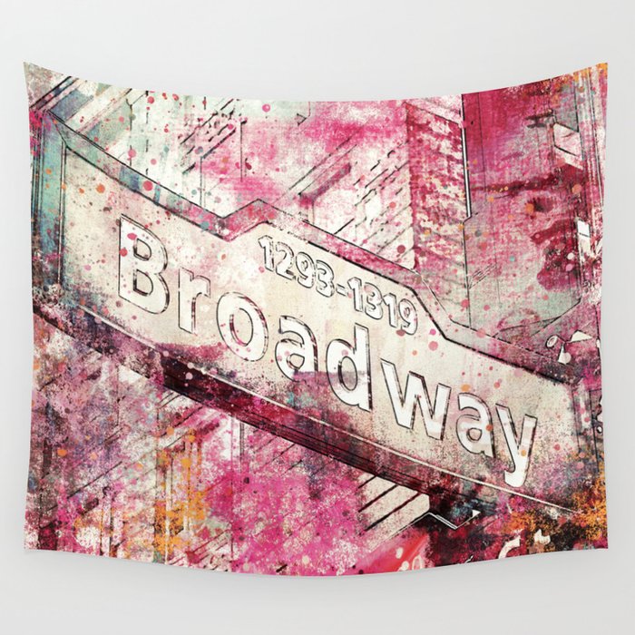 Broadway sign New York City Wall Tapestry