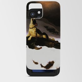 Dog howling over his Miner owner - Charles Christian Nahl  iPhone Card Case