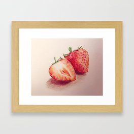 Stawberry Thought Framed Art Print
