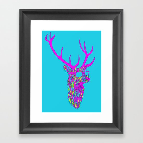Party deer Framed Art Print