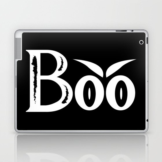 BOO Spooky Halloween Scary Eyes Laptop & iPad Skin