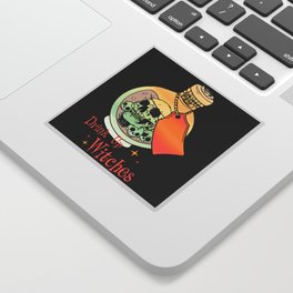 Halloween drink up witches skull poison Sticker