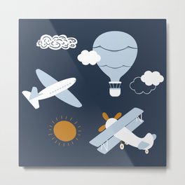 Traveling High In the Sky Metal Print