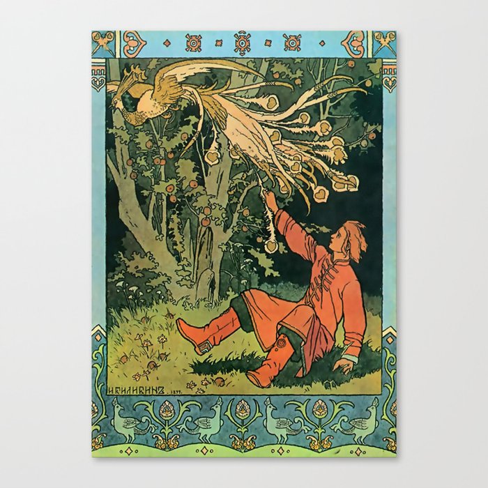 “The Firebird” Fairytale Art by Ivan Bilibin Canvas Print