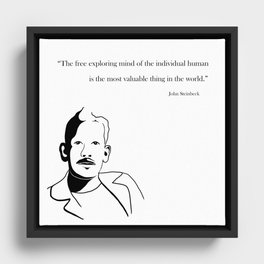 John Steinbeck Framed Canvas