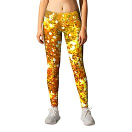 GOLDEN EXPLOSION Leggings | Abstract, Gold, Digital, Mixed Media, Graphic Design, Graphicdesign 