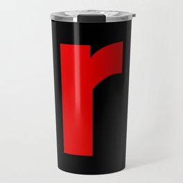 letter R (Red & Black) Travel Mug