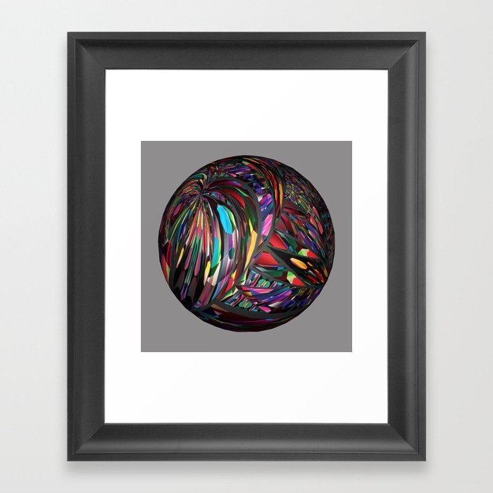 Pieced Sphere Framed Art Print
