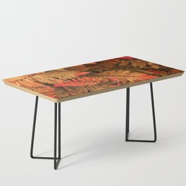 Crazy colored nature serie: orange fern leaves Coffee Table
