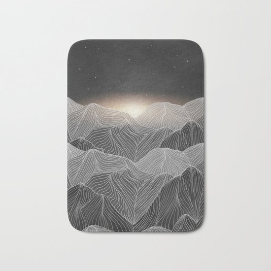 Lines in the mountains XIX Bath Mat