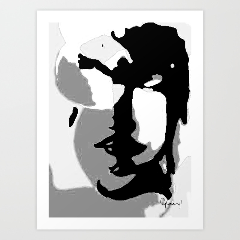 Black White Abstract Buddha Art Print By Cyracancel Society6