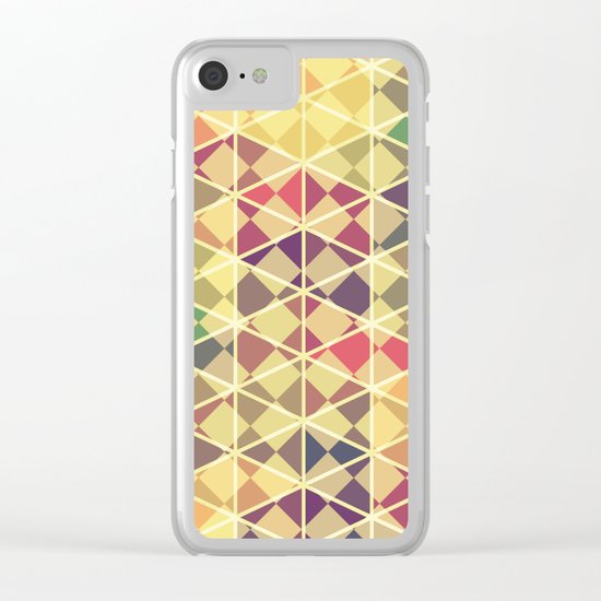 Rainbow pattern colorful wall art Clear iPhone Case