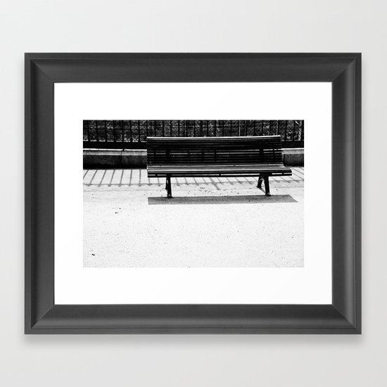 Bench a la Paris. Framed Art Print