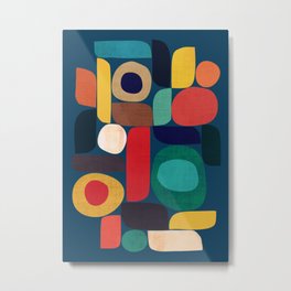 Miles and miles Metal Print | Colorful, Organic, Painting, Geometric, Curated, Bauhaus, Mid Century, Vintage, Retro, Shapes 