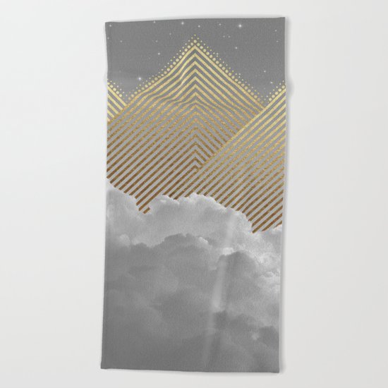 Silence is the Golden Mountain Beach Towel