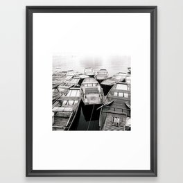 Boats in Vietnam Black and White Fine Art Print  • Travel Photography • Wall Art Framed Art Print