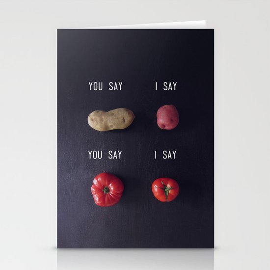 Let's Call the Whole Thing Off Stationery Cards