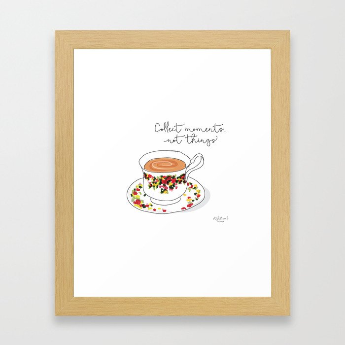 Collect moments, not things Framed Art Print
