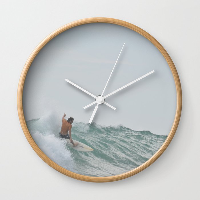 morning surf Wall Clock
