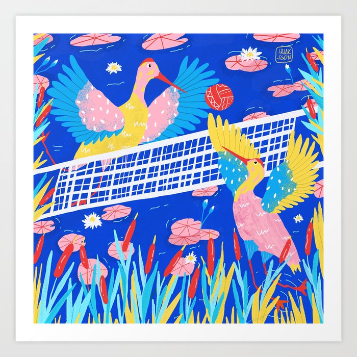 Volleyball game Art Print