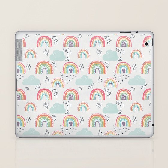 Crayon Rainbow Doodles Laptop & iPad Skin