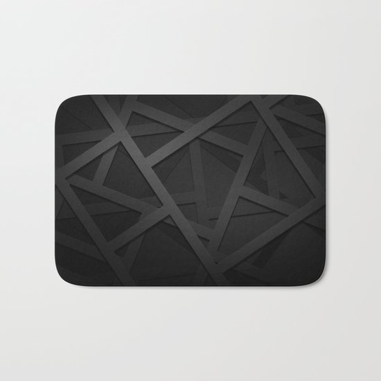 Black Web Bath Mat