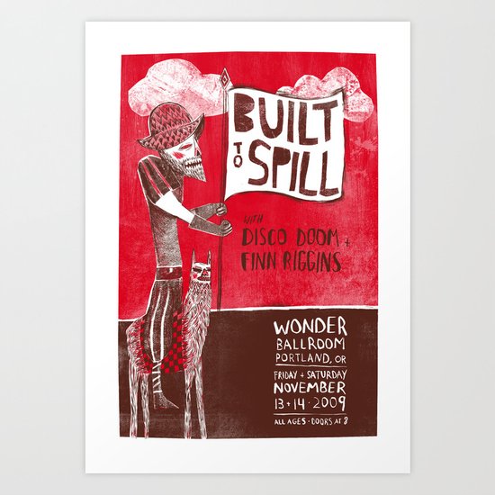 Built to Spill - Wonder Ballroom, Portland Art Print