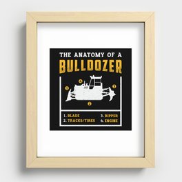 The Anatomy Of A Bulldozer Construction Worker Recessed Framed Print