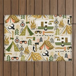 Camping Kit – Olive Palette Outdoor Rug