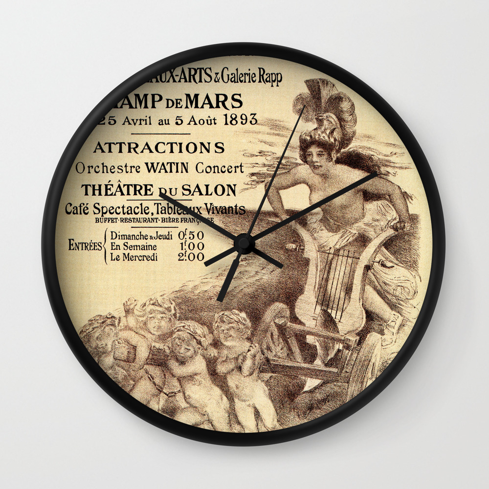 Expo Commerce Paris 1893 Wall Clock By Aapshop Society6