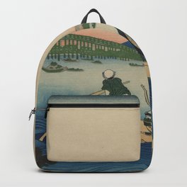 Sunset across the Sumida River Japan Backpack