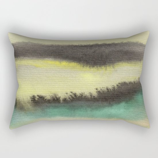 Watercolor abstract landscape 02 Rectangular Pillow