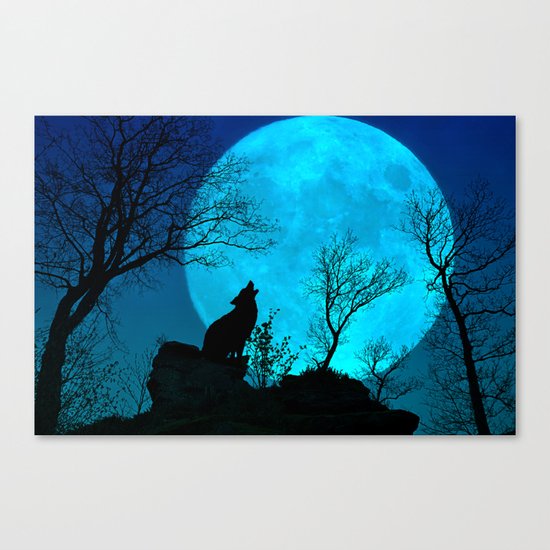 Howling wolf Canvas Print