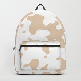 Large Spots - White and Pastel Brown Backpack