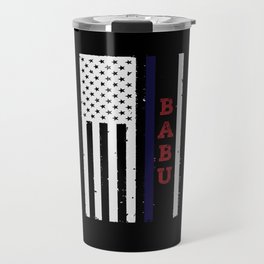 BABU USA Flag Patriotic Travel Mug