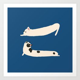 Stretching French Bulldog Art Print