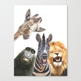 Jungle Animal Friends Canvas Print