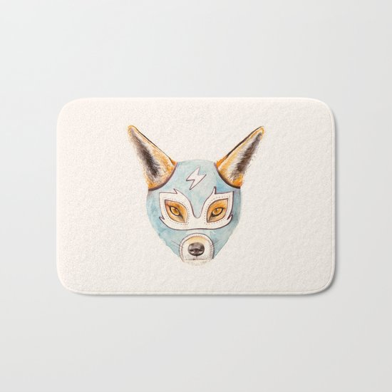 Andrew, the Fox Wrestler Bath Mat