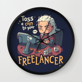 Toss a Coin to your Freelancer // Work from Home, Witcher Geralt Wall Clock