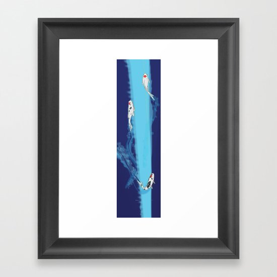 Speeding Koi Framed Art Print