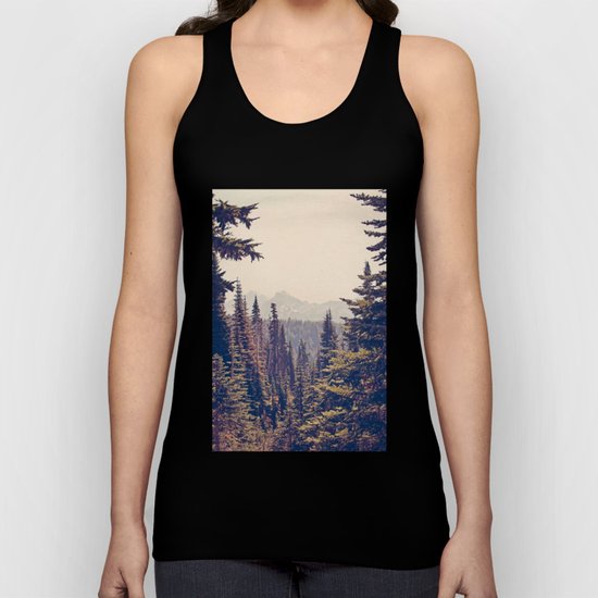 Mountains through the Trees Unisex Tank Top