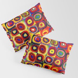 Kandinsky Modern Squares Circles Colorful Pillow Sham