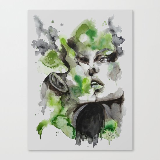 Kiss by carographic Canvas Print