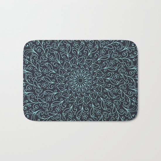 Floral Mandala Bath Mat