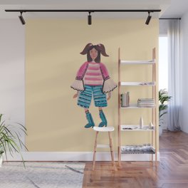Summer Pony Tail Girl Wall Mural