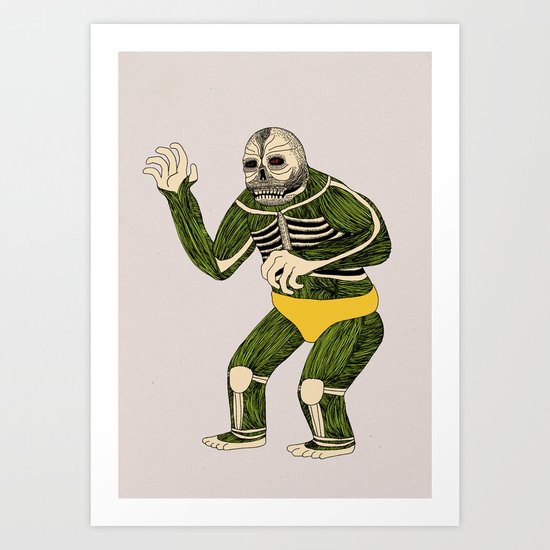 The Original Glowing Skull Art Print