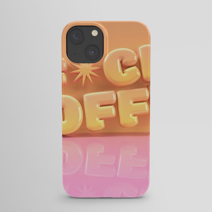3d funny text iPhone Case
